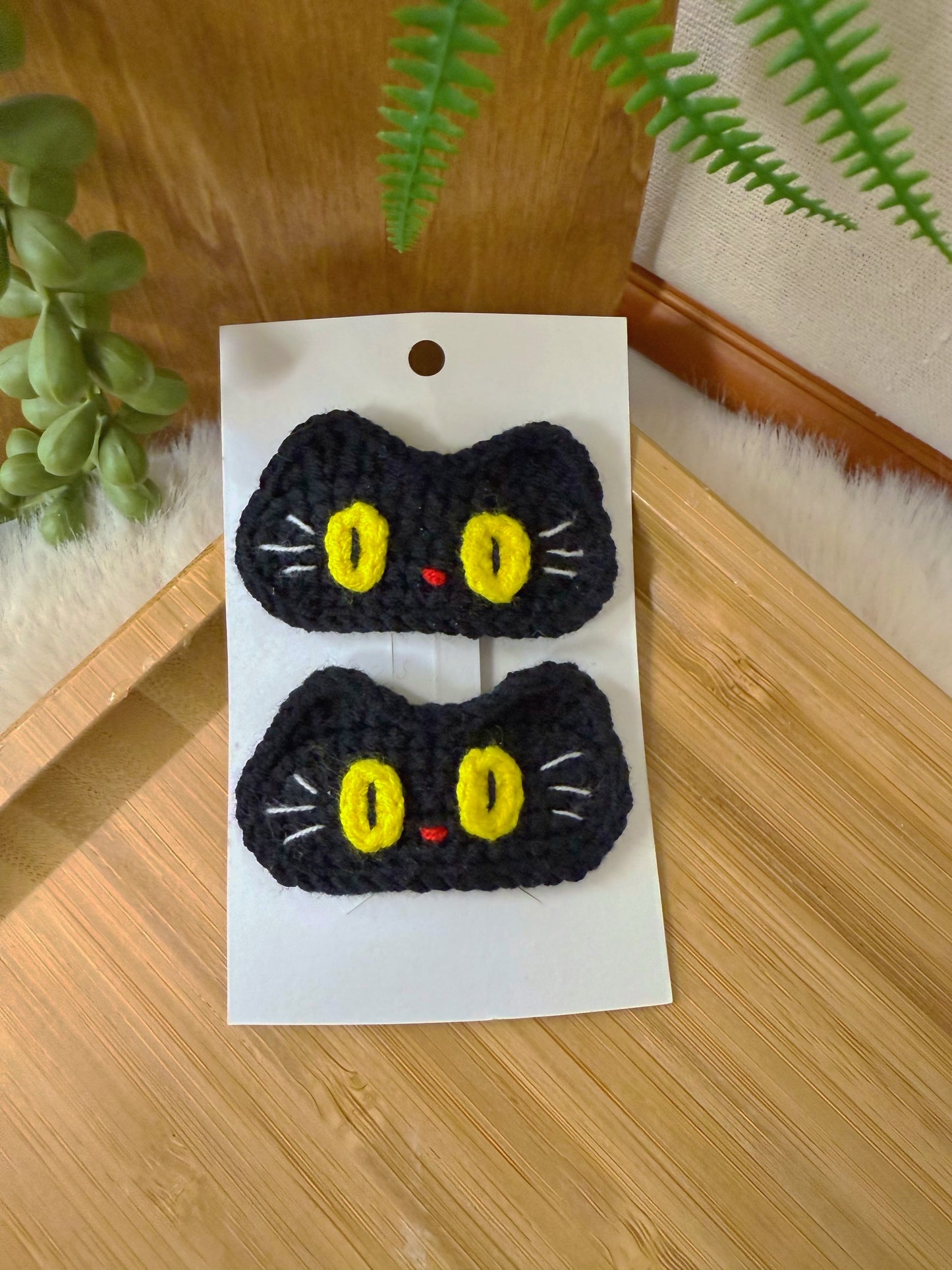 Black Cat Hair Clip