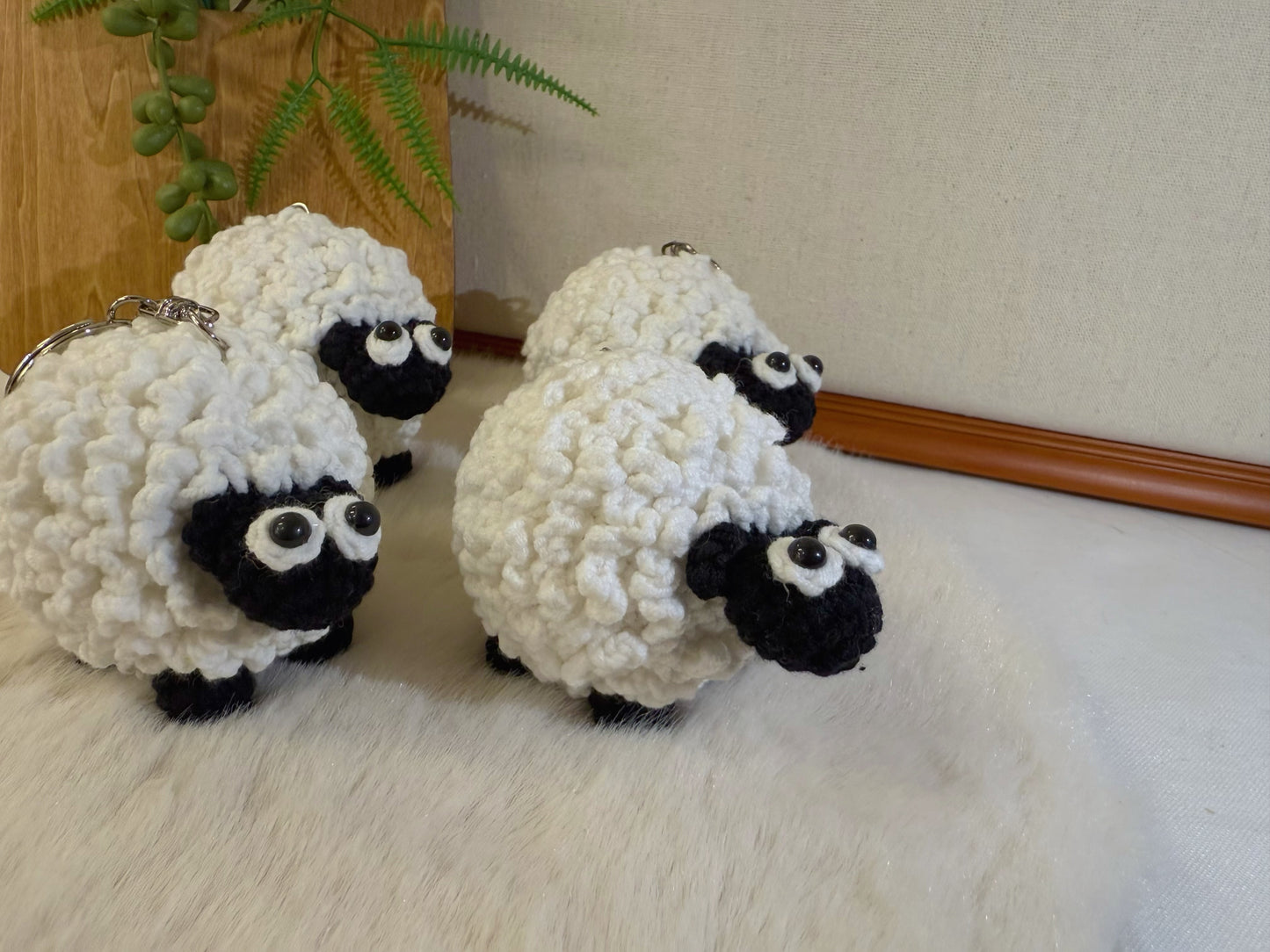 Curly Sheep Key Charm