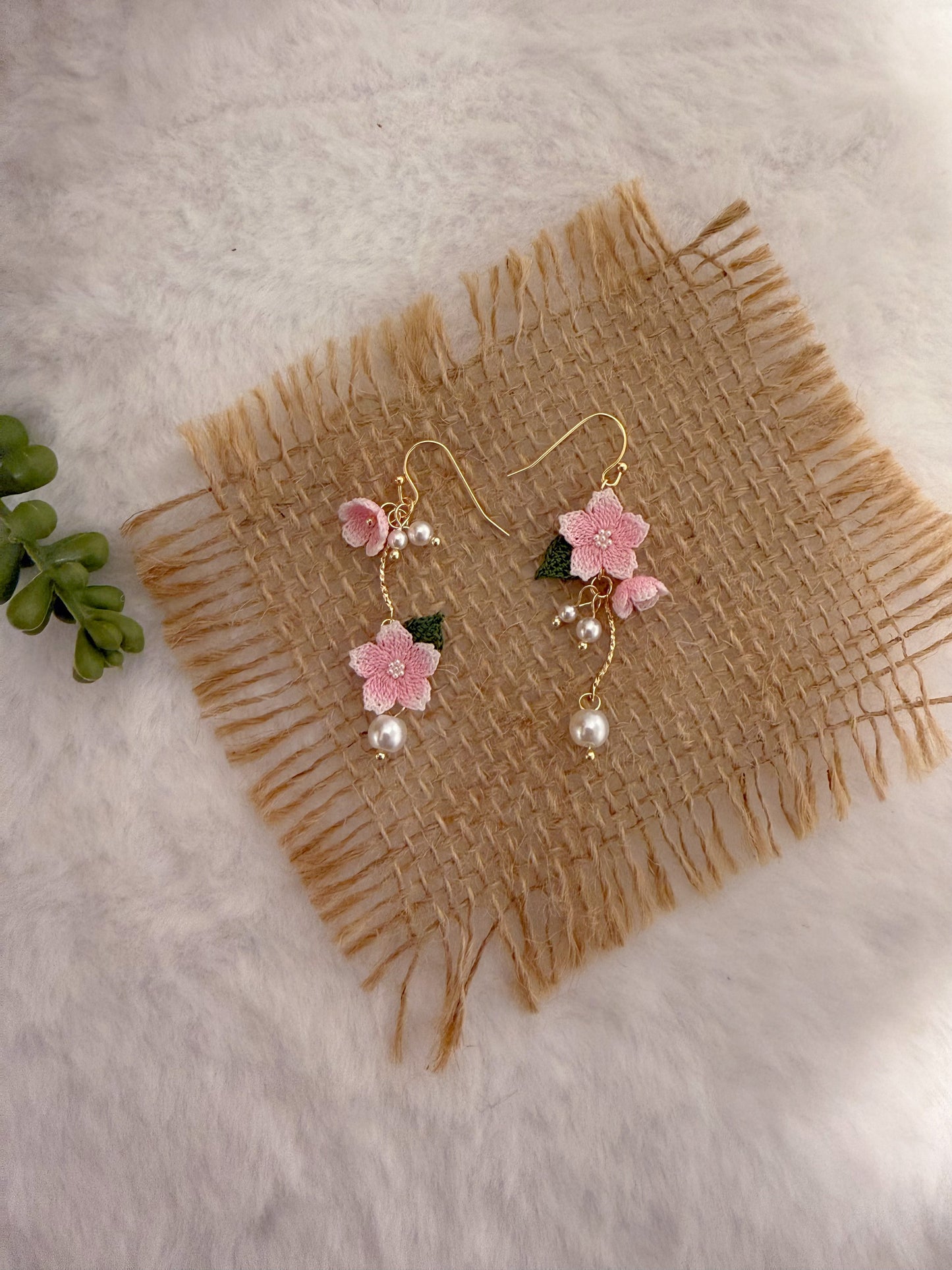 Cherry Blossom & Bud Mismatch Earrings