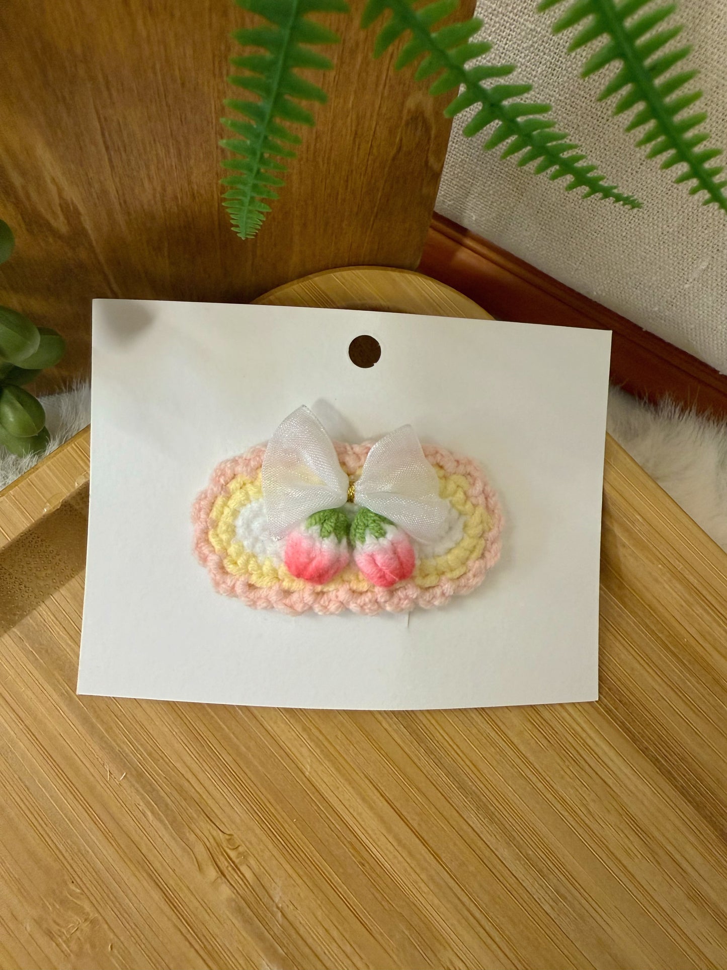 Fairy Wing Strawberry Hair Clip