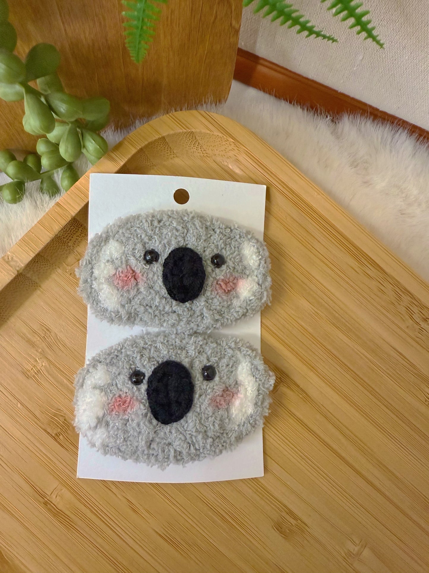 Fluffy Koala Hair Clip