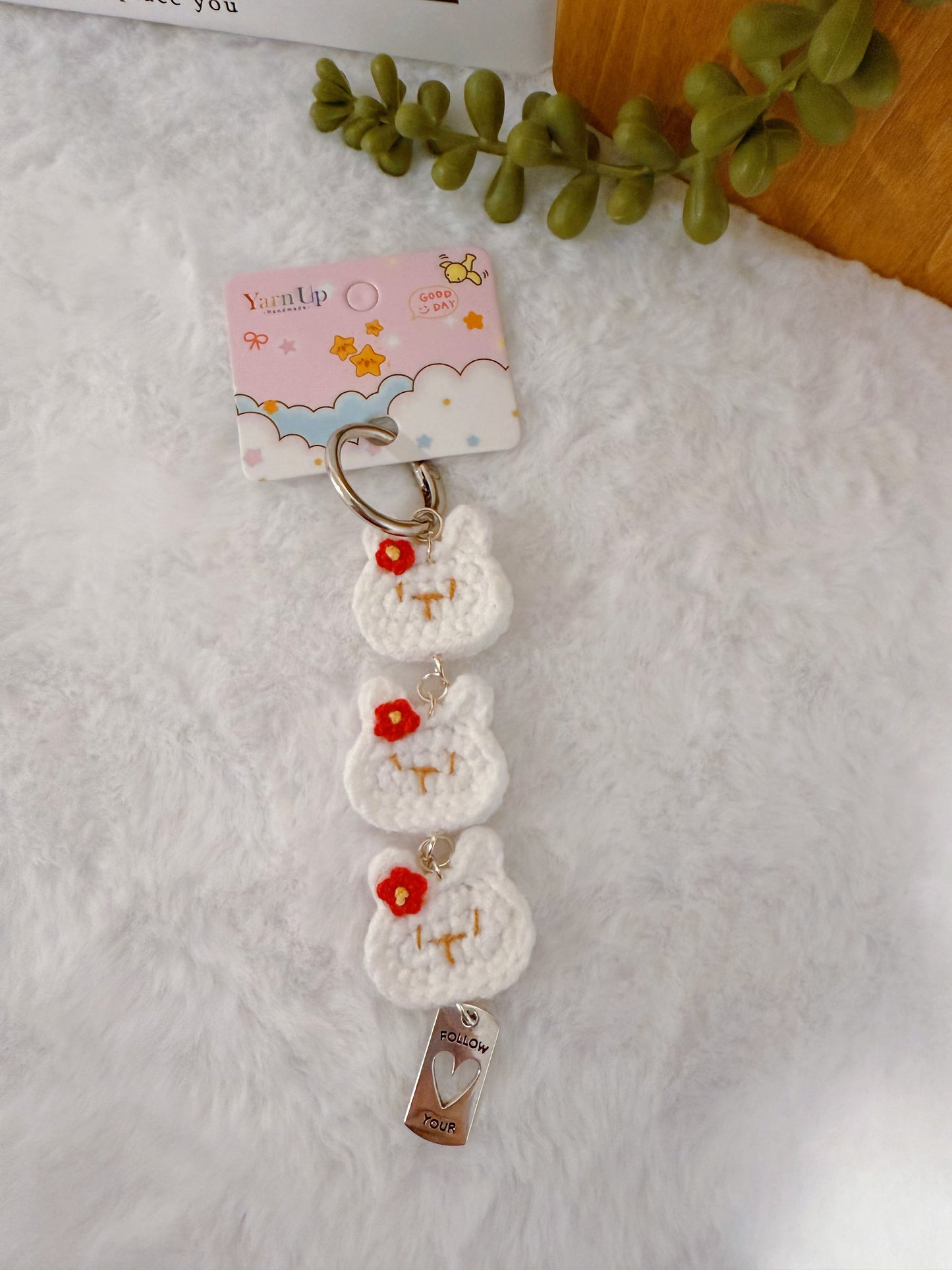 Linked Bunny Charm