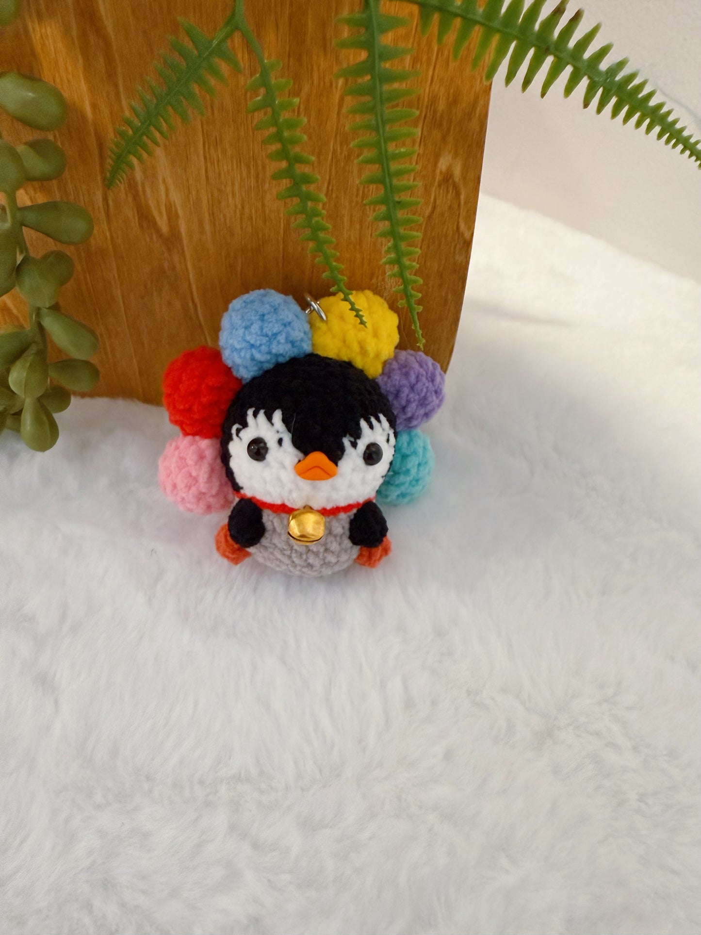 Pom Pom Penguin Key Charm