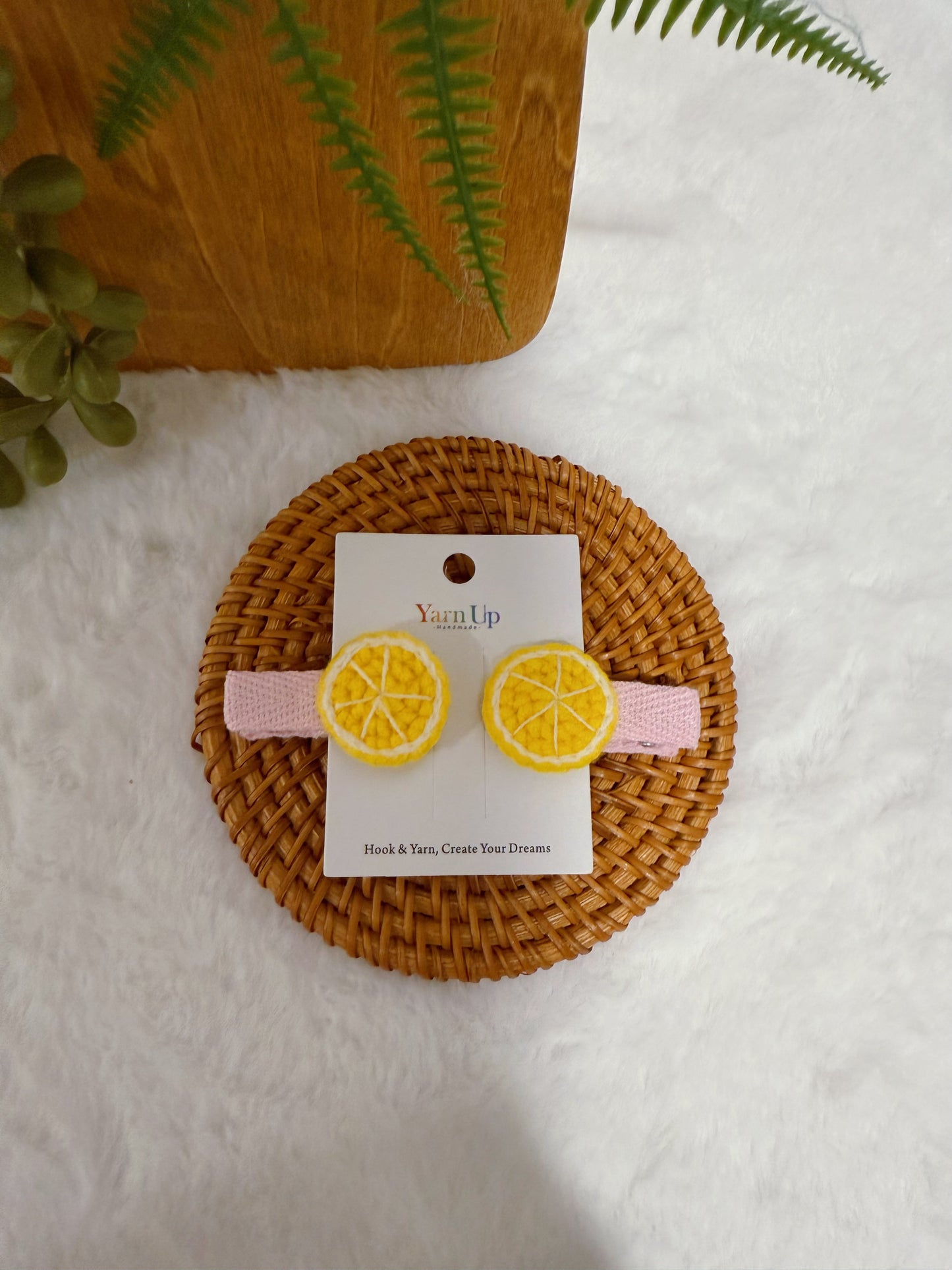 Lemon Slice Baby Hair Clips