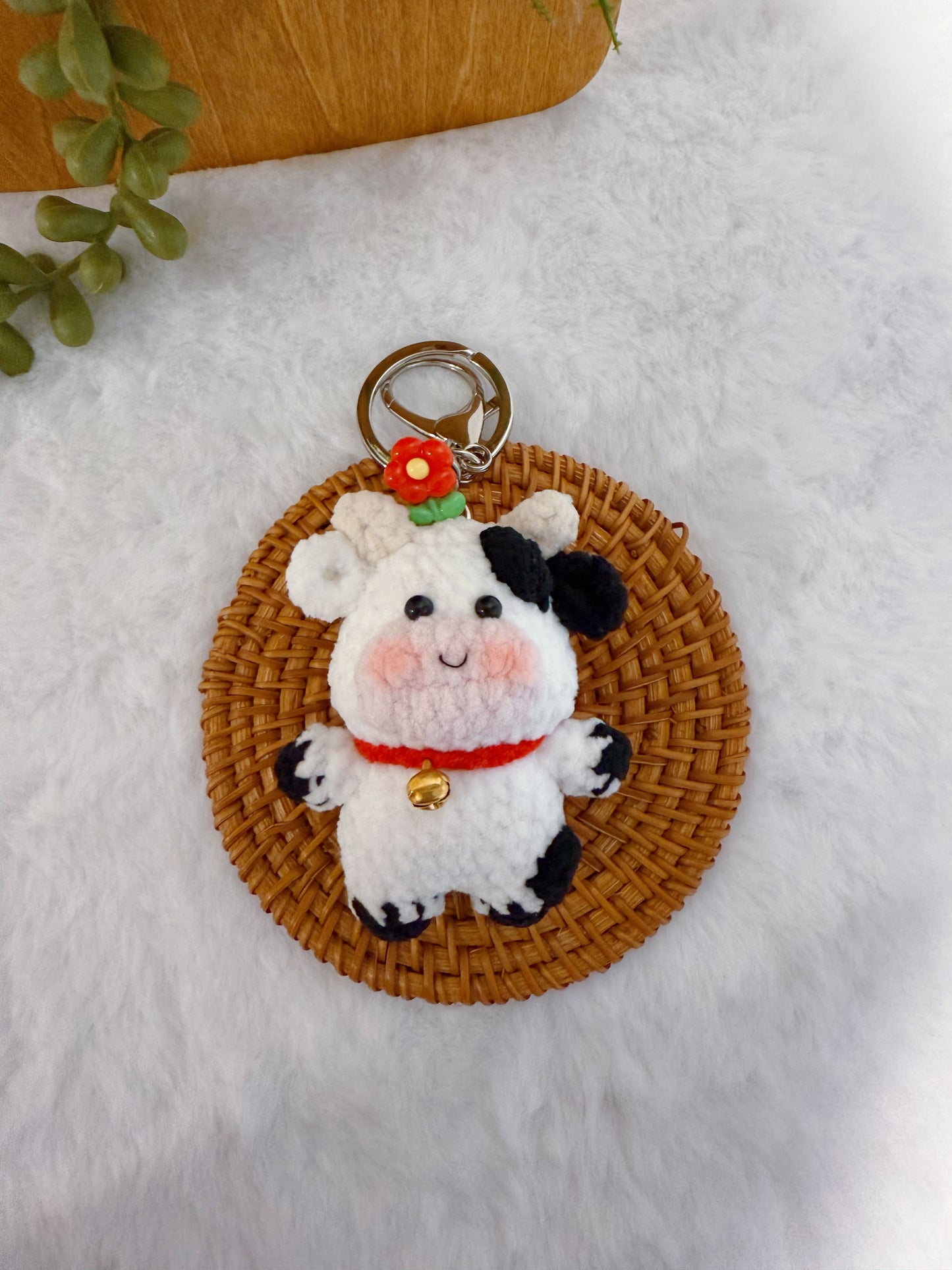 Soft Baby Cow Key Charm