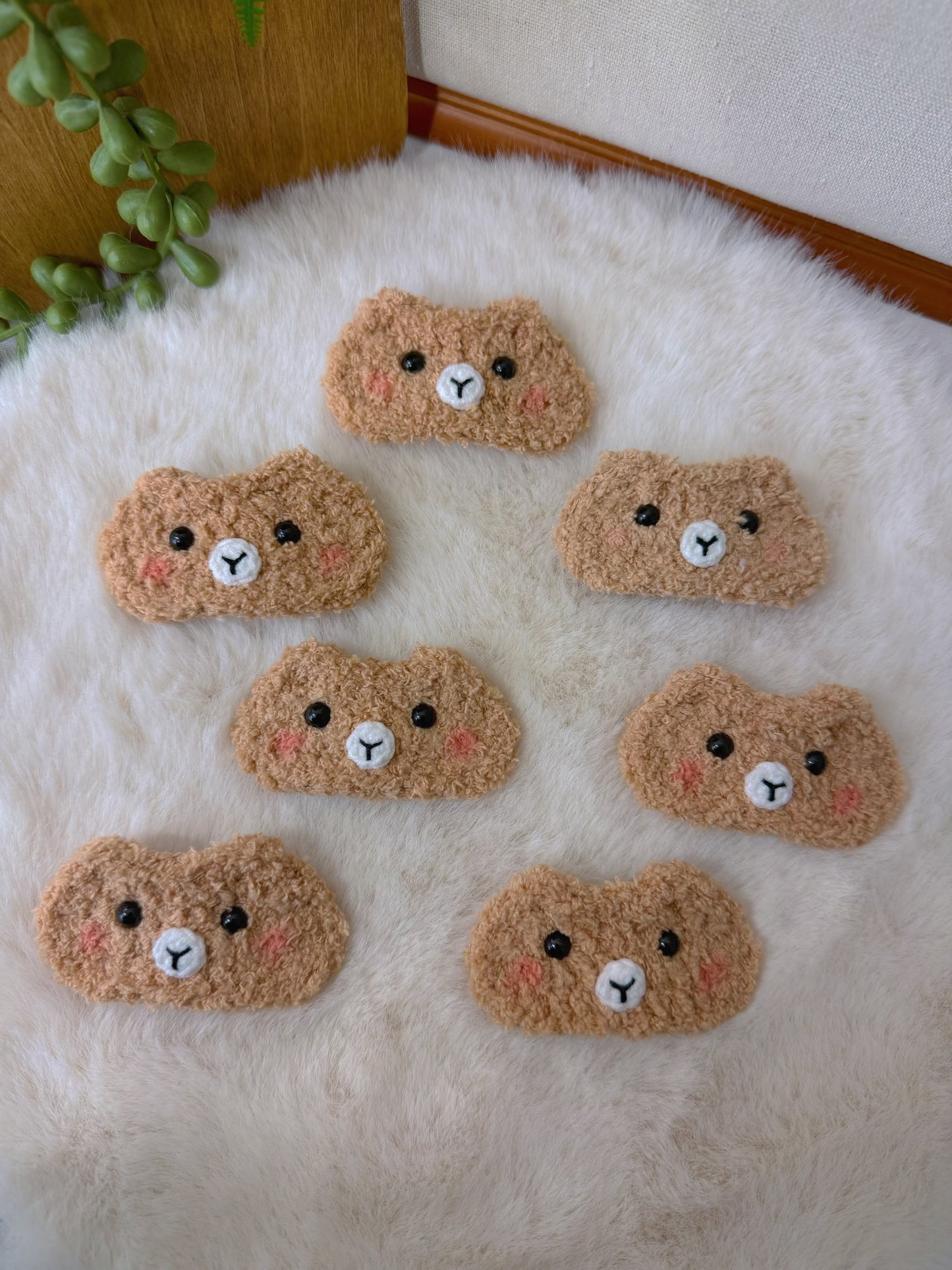 Fluffy Bear Hair Clip
