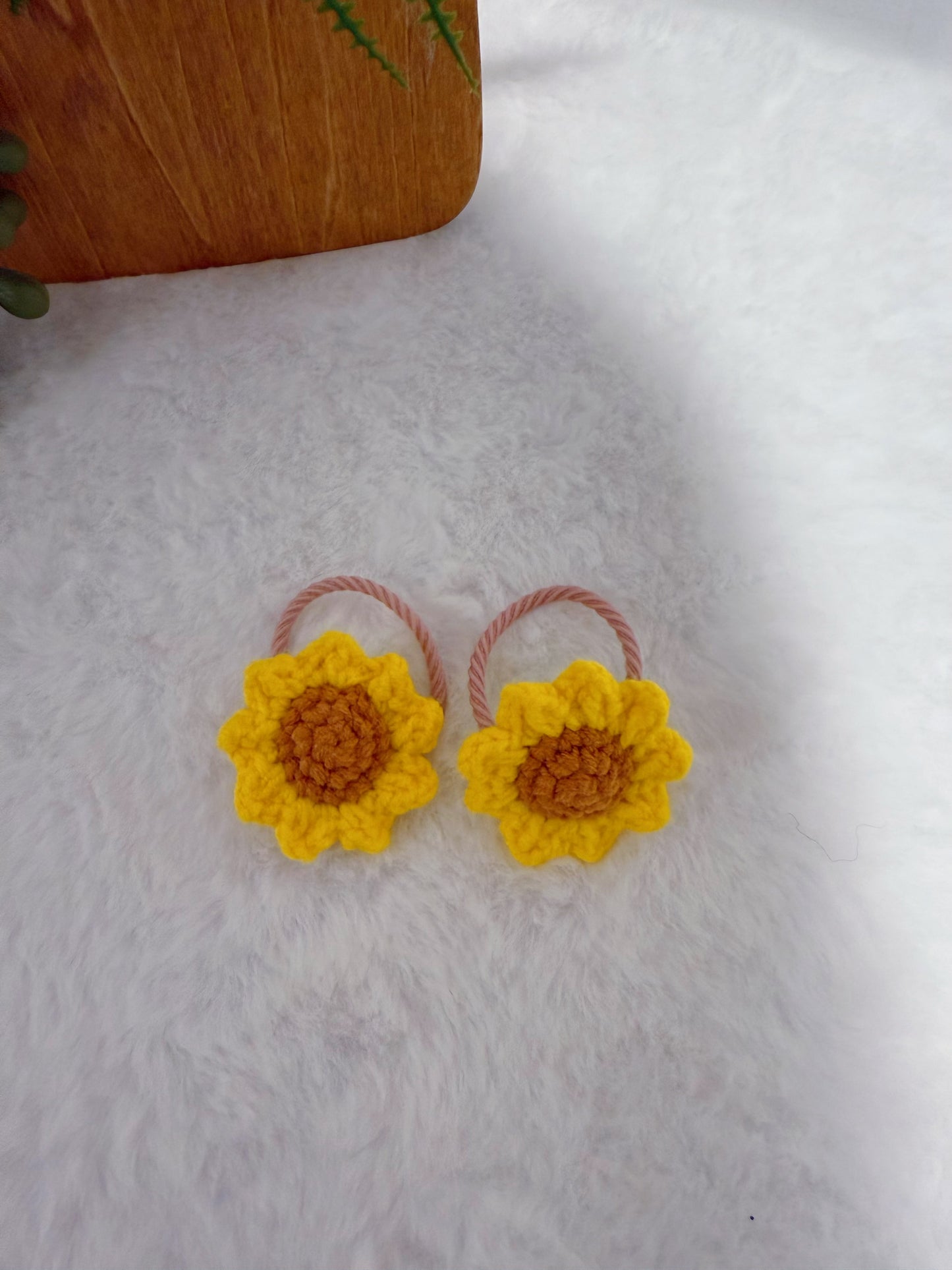 Mini Sunflower Hair Ties