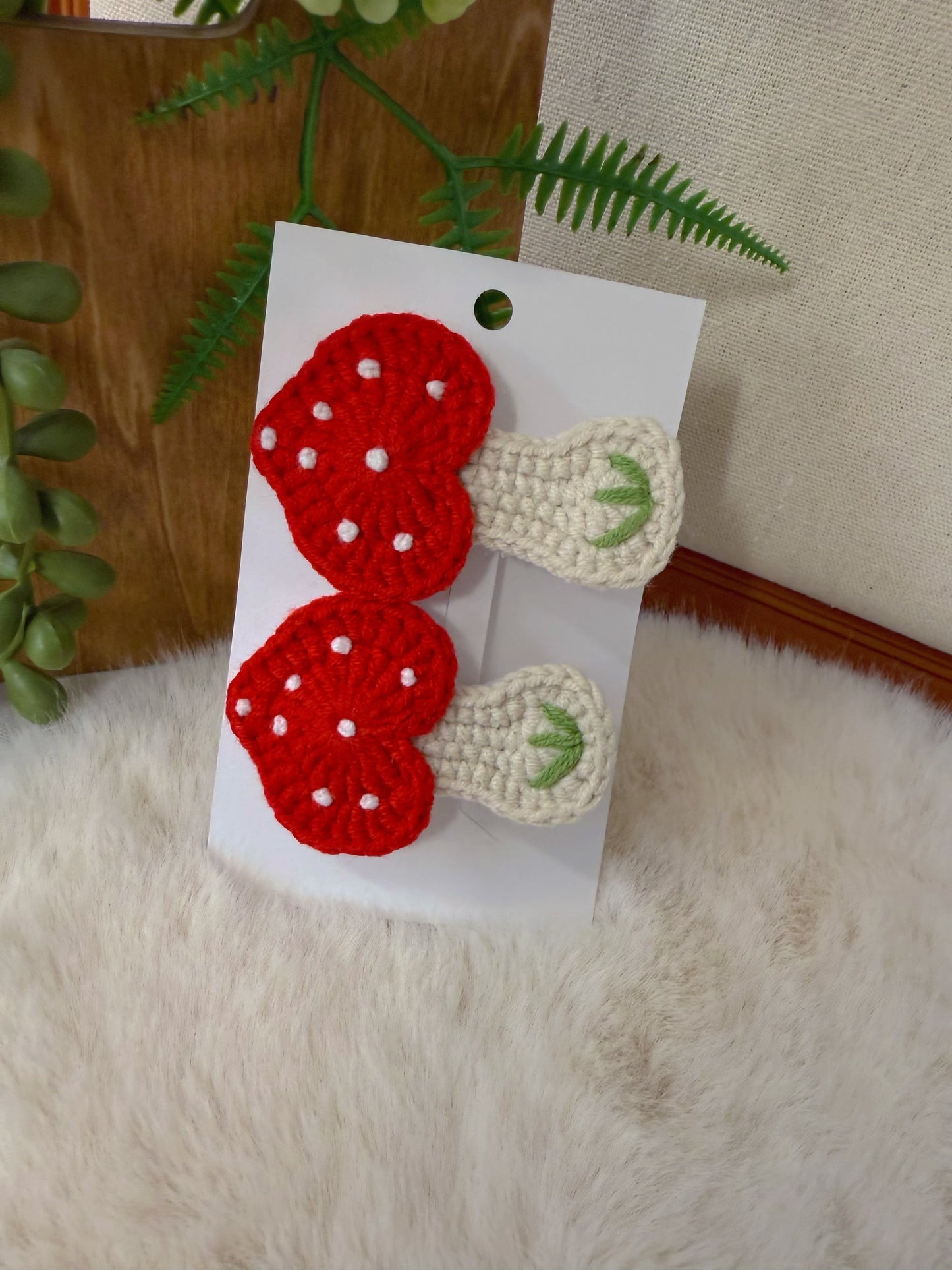 Heart Shape Mushroom Hair Clip