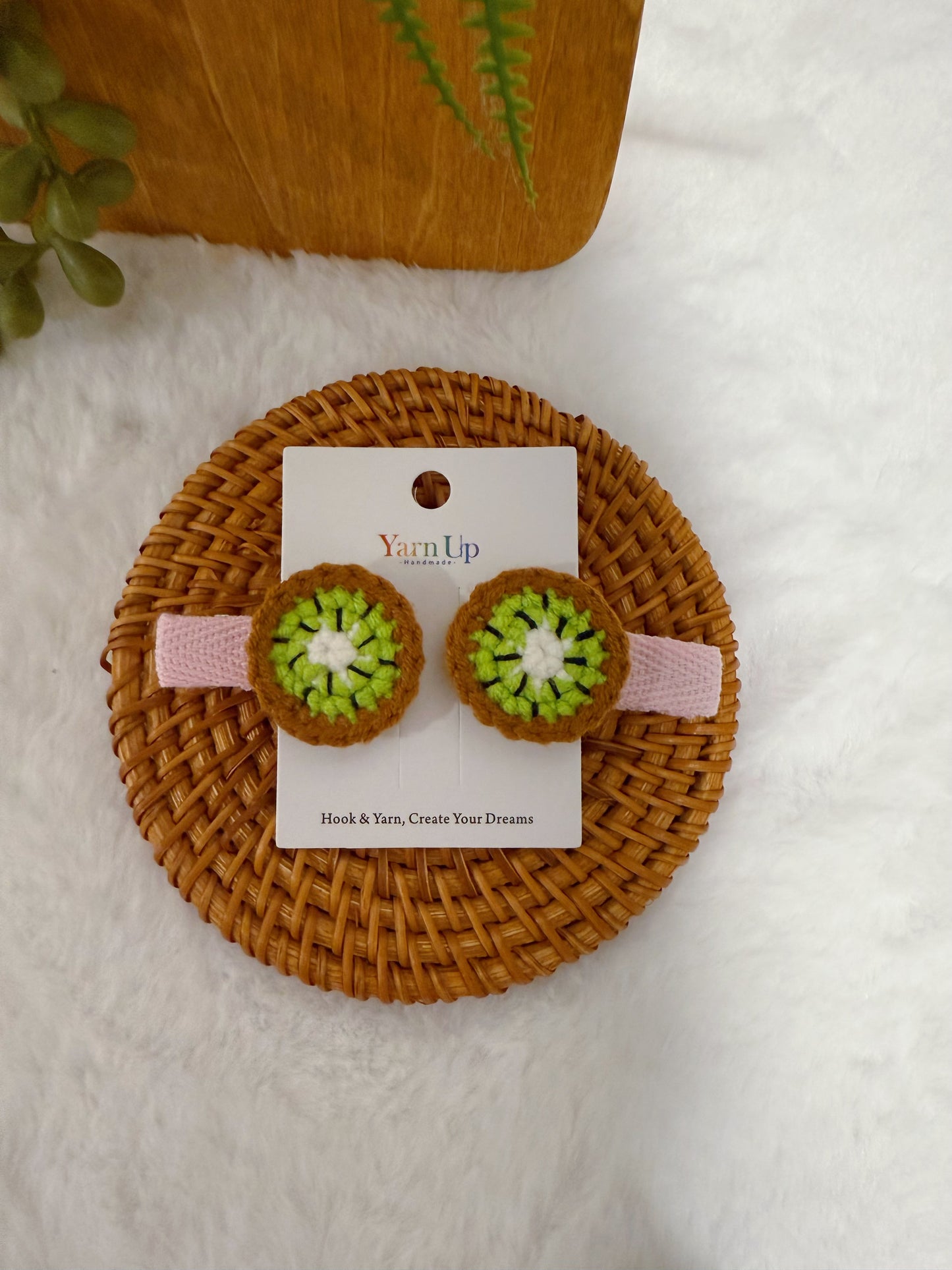 Kiwifruit Slice Baby Hair Clips