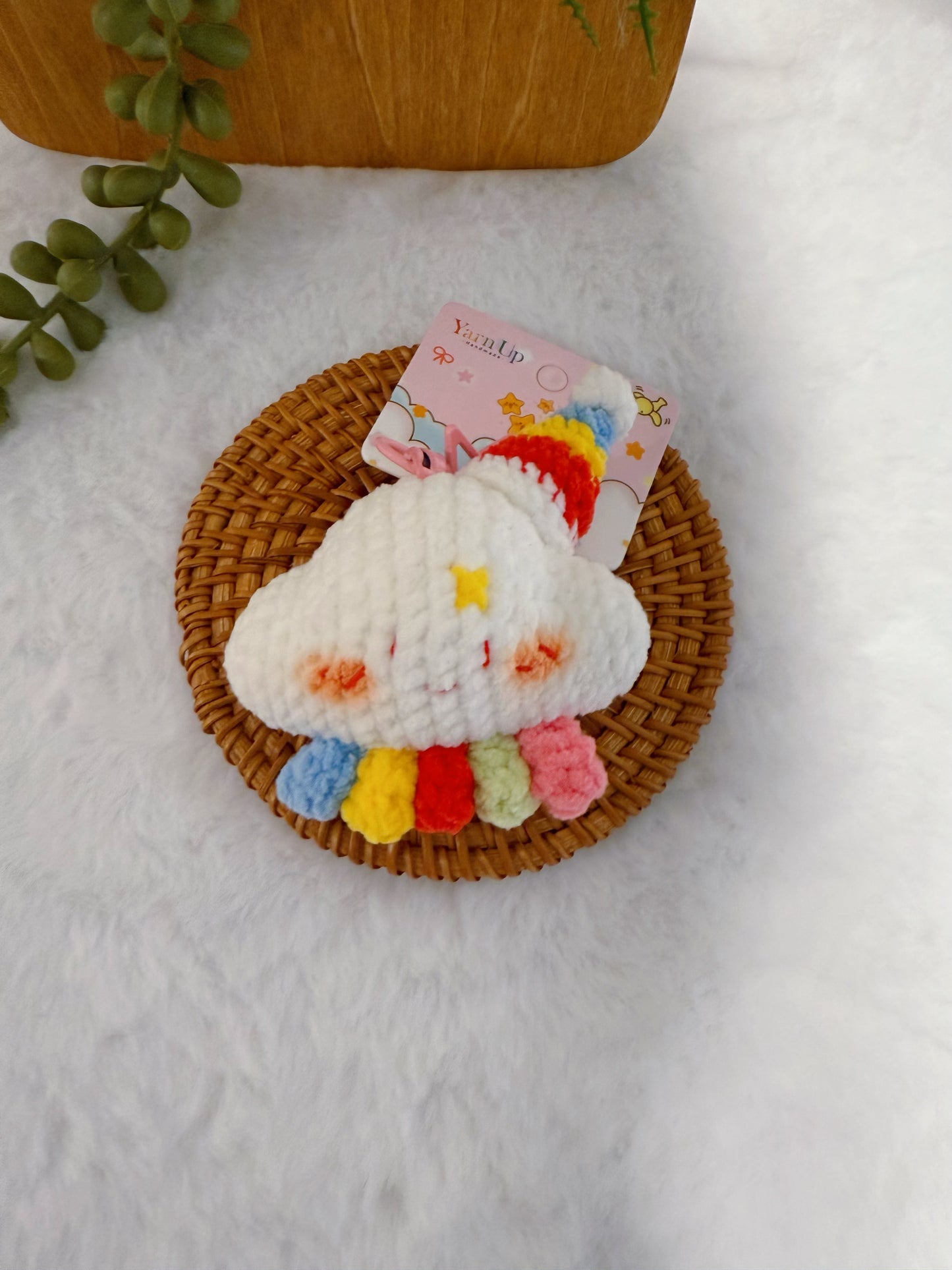Rainbow Drops Cloud Key Charm