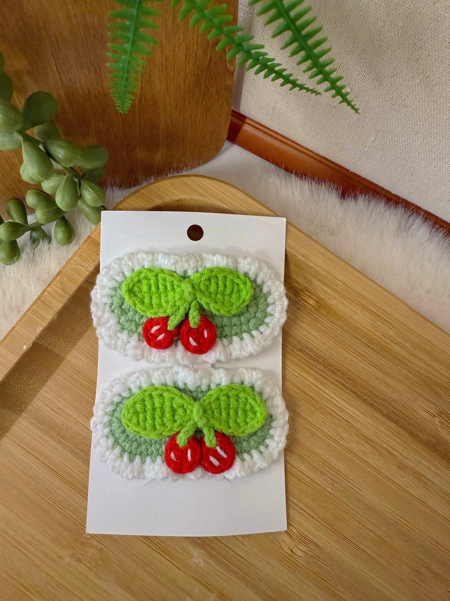 Cherry Leaf Hair Clip