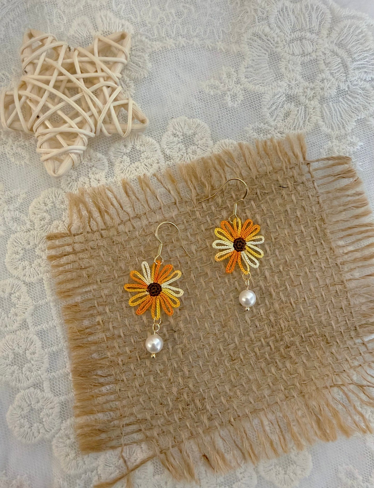 Openwork Daisy Earrings