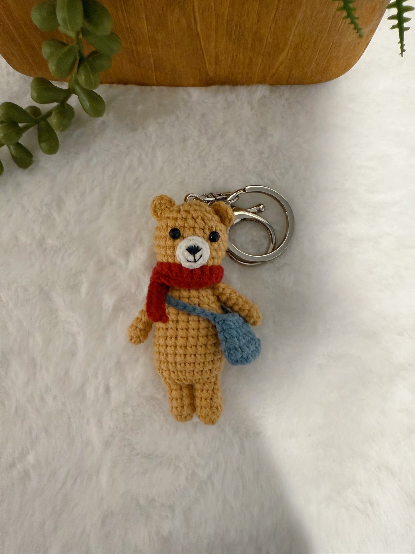 Autumn Bear Key Charm