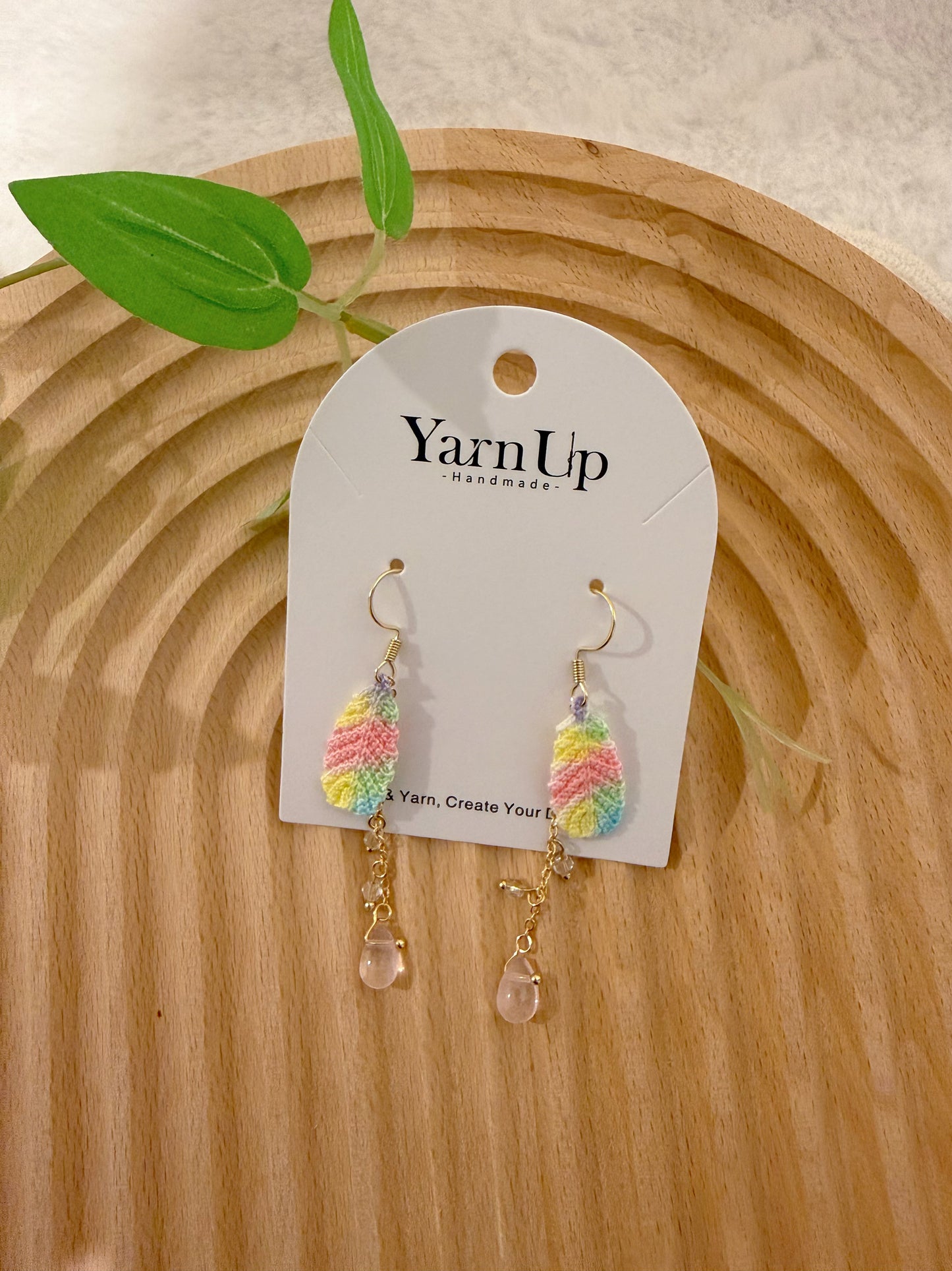 Rainbow Feather Earrings