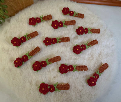 Vintage Rose Alligator Clip