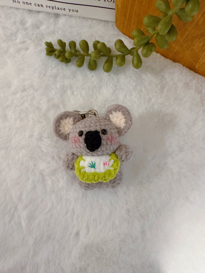 Bib-wearing Animal Key Charm