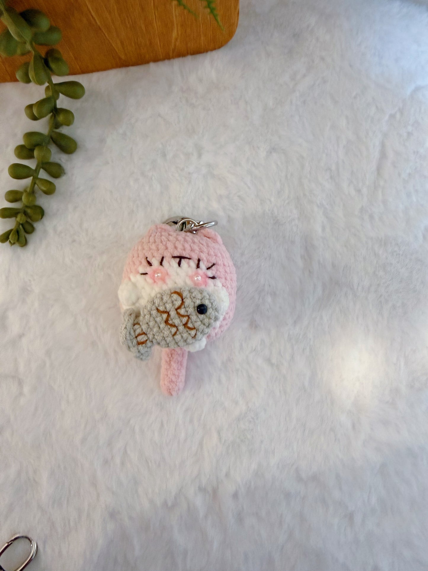 Boxy Cat Key Charm