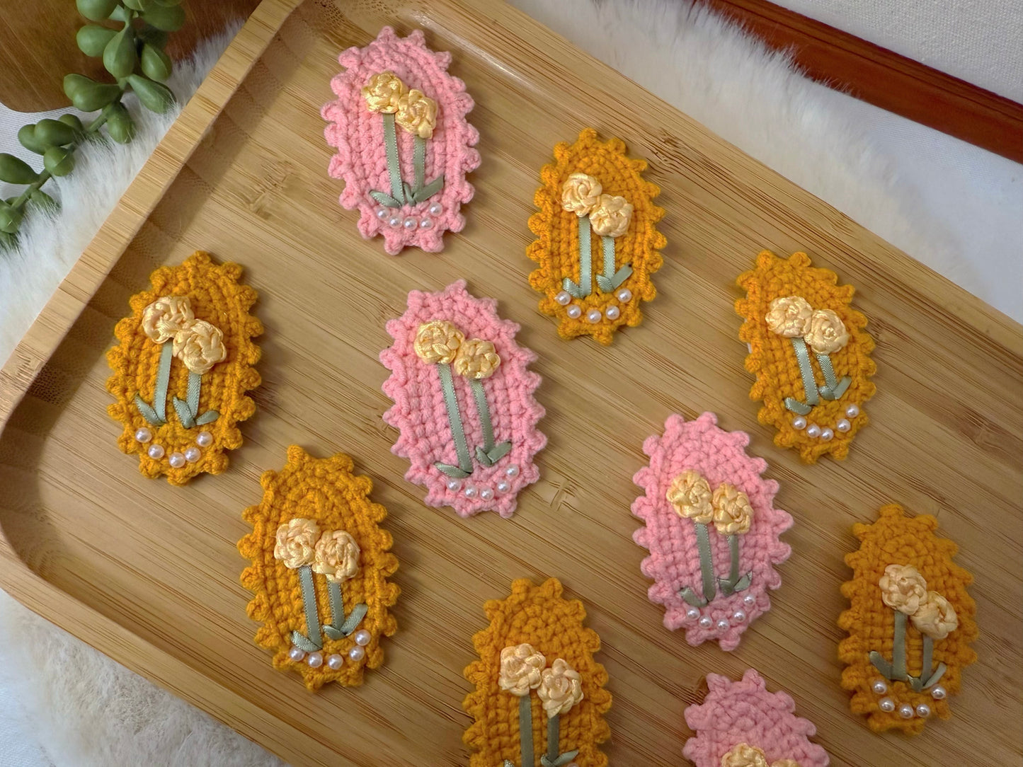 Ribbon Roses Hair Clip