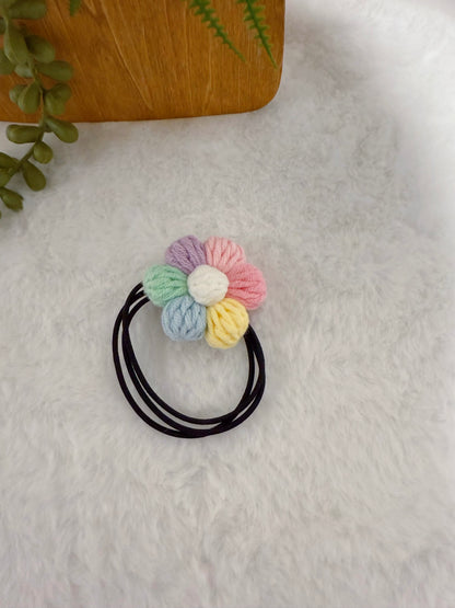 Puff Flower Hair Tie