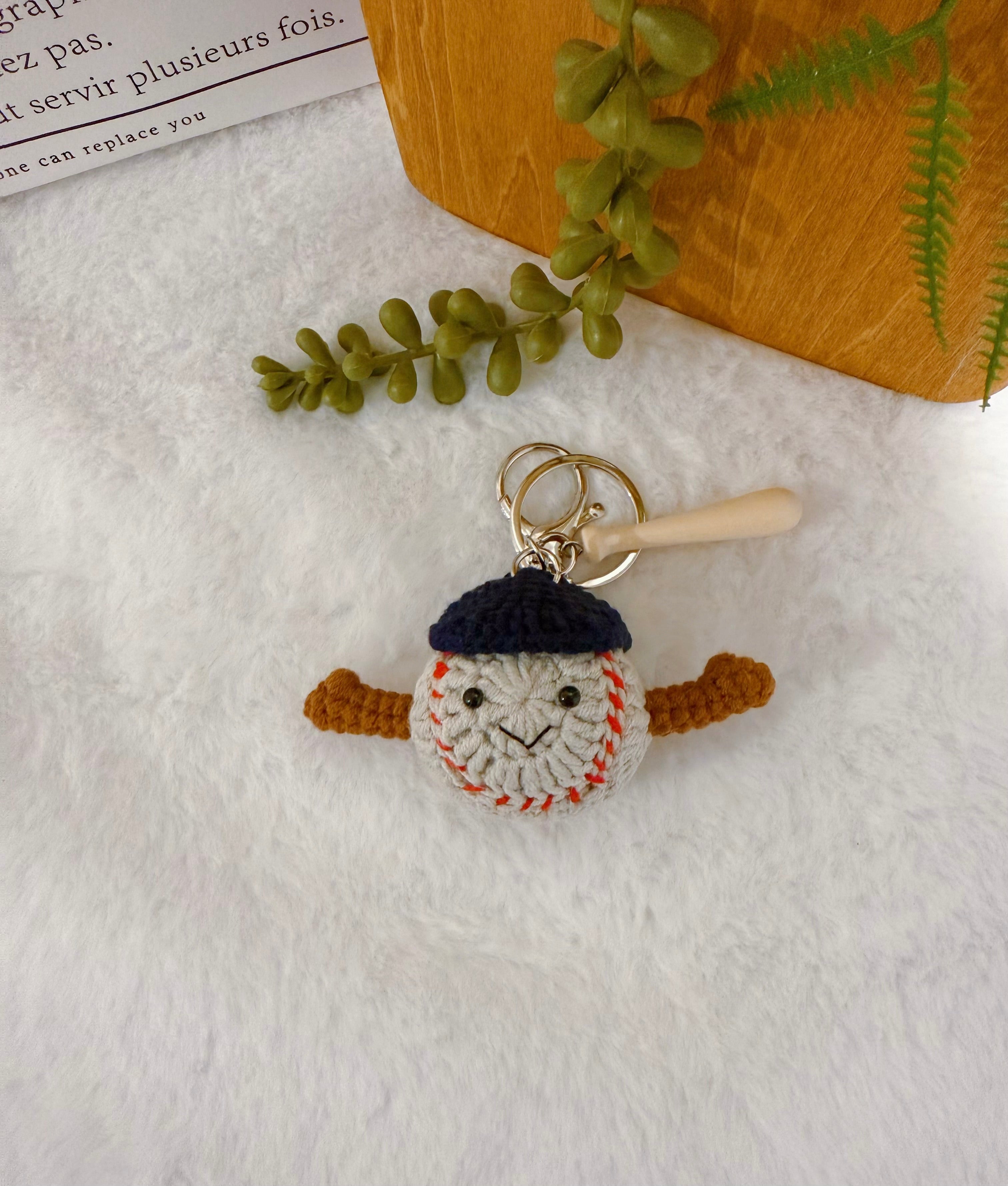 Baseball Cutie Key Charm