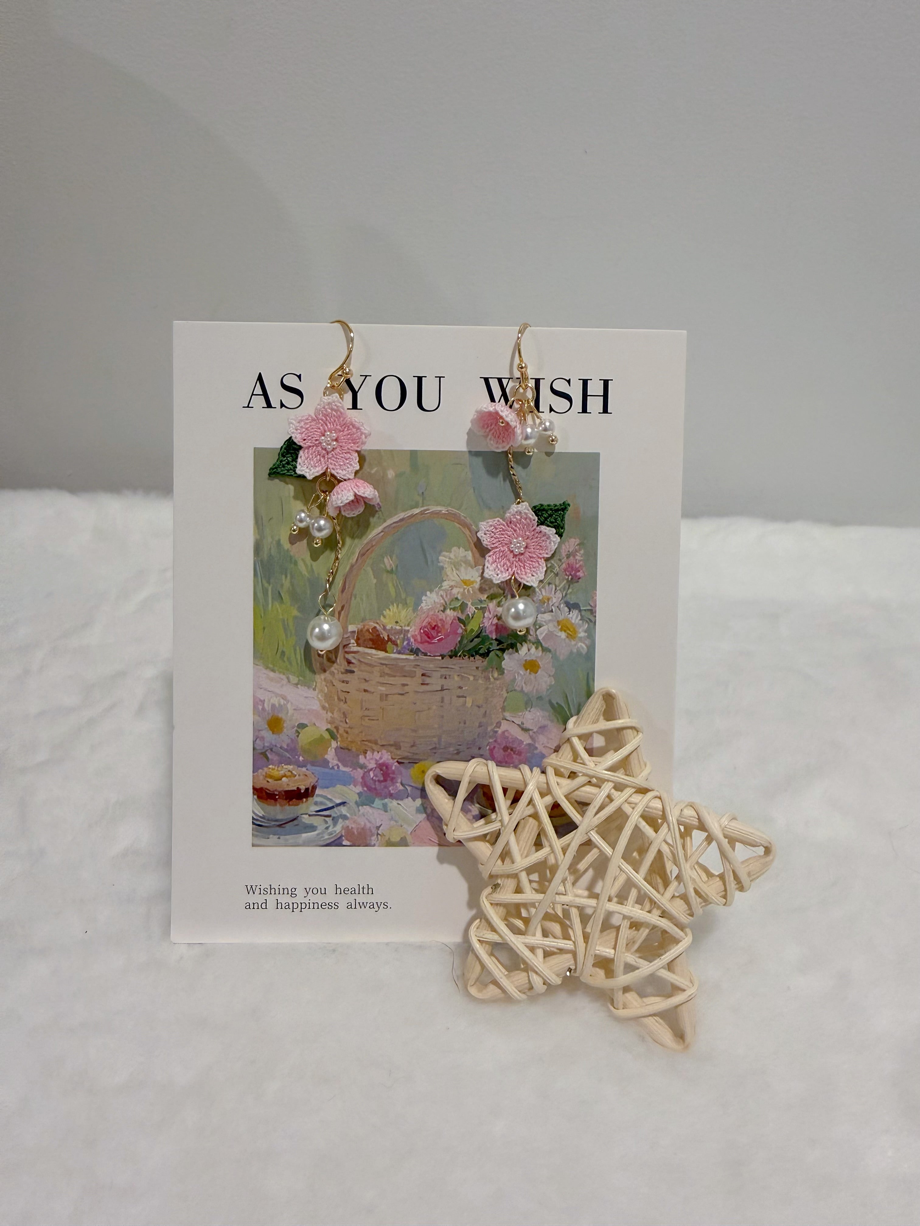 Cherry Blossom & Bud Mismatch Earrings