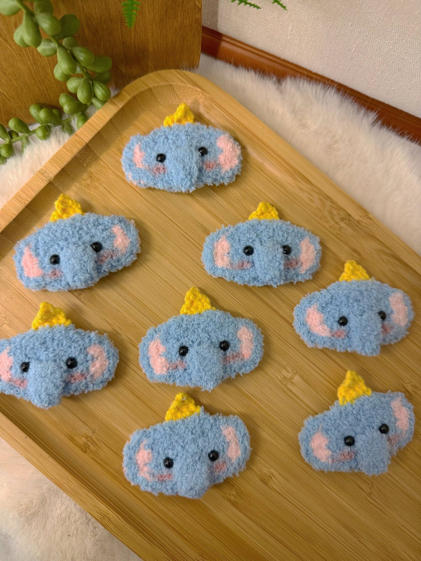 Fluffy Elephant Hair Clip