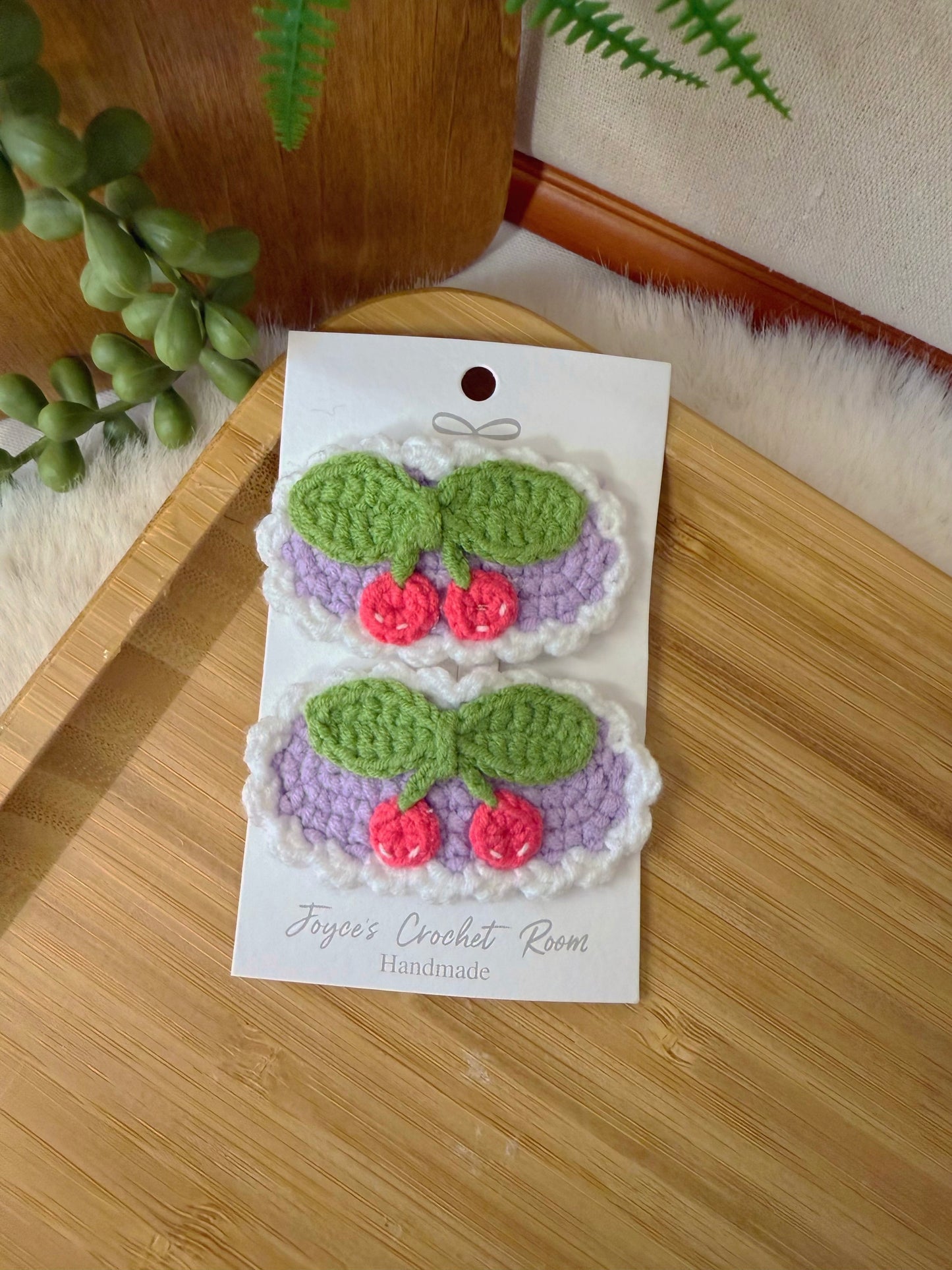 Cherry Leaf Hair Clip