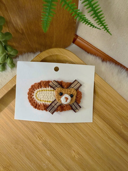 Teddy Bow Hair Clip