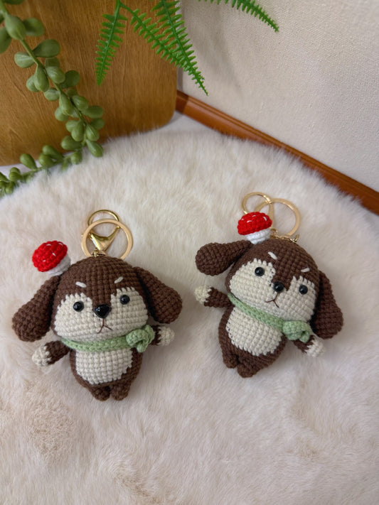 Mushroom Pup Key Charm