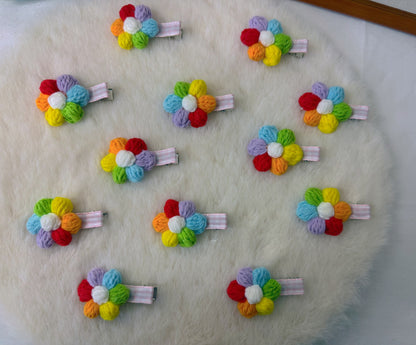 Rainbow Flower Hair Clip