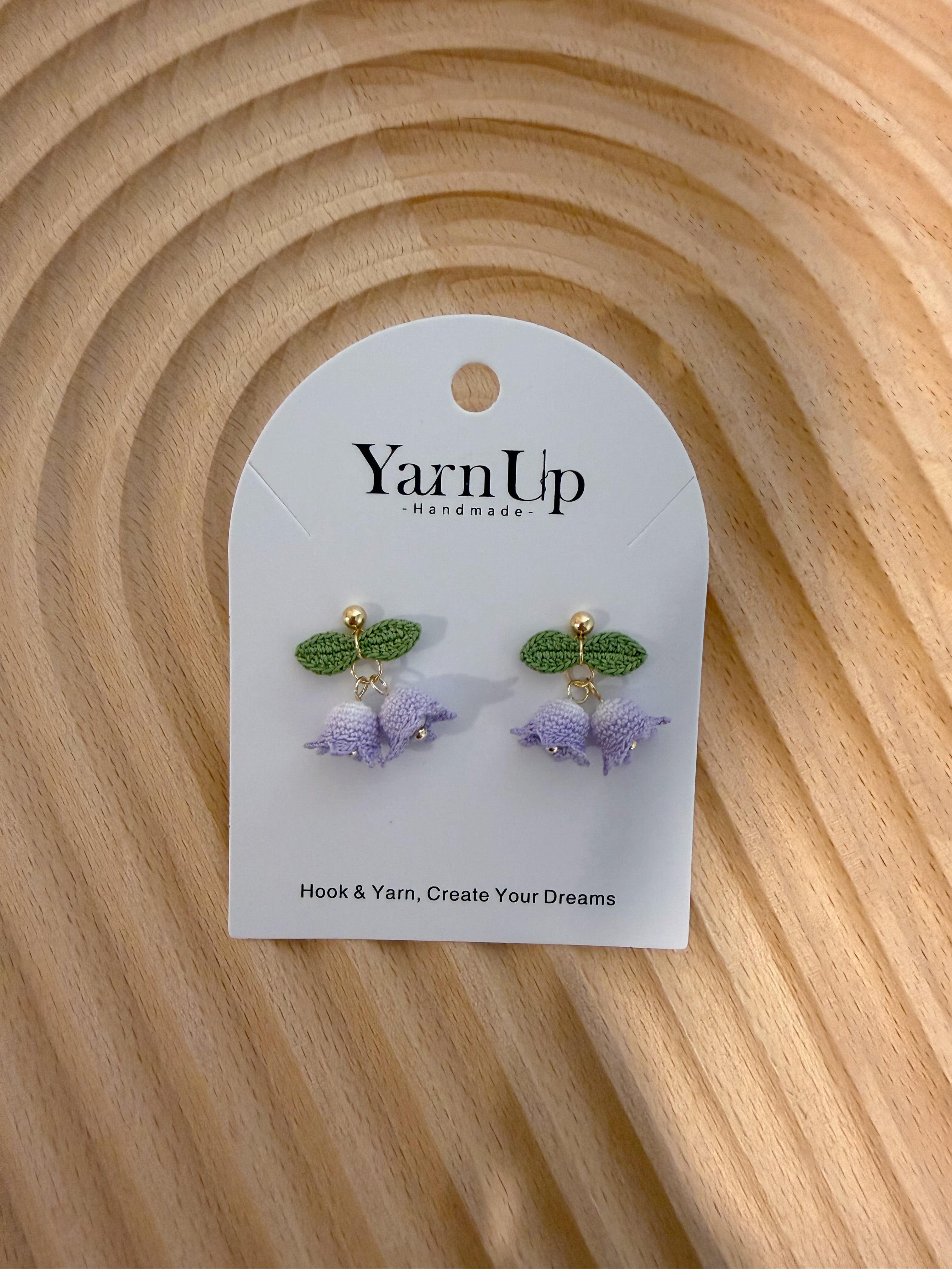 Dyed Lily of the Valley Earrings