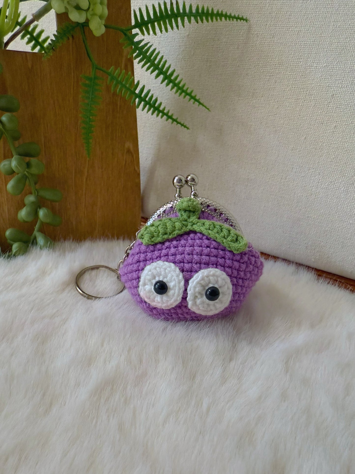 Eggplant Coin Purse