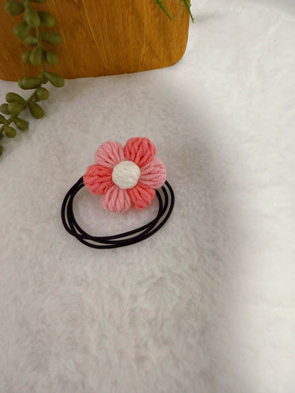 Puff Flower Hair Tie