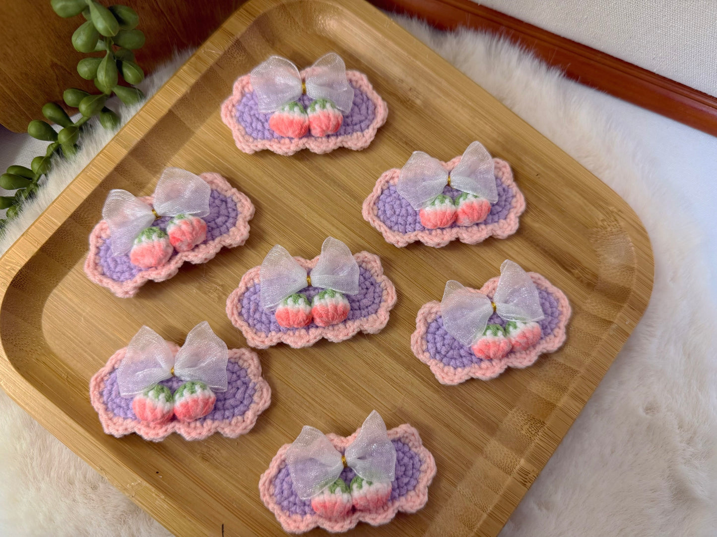 Fairy Wing Strawberry Hair Clip