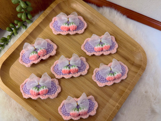 Fairy Wing Strawberry Hair Clip