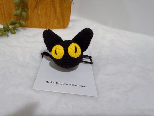 Black Cat Head Hair Tie
