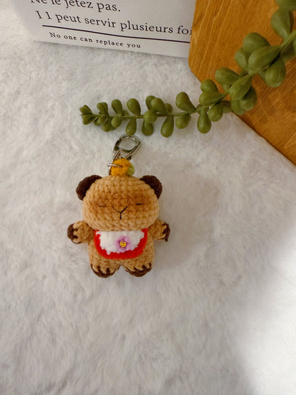 Bib-wearing Animal Key Charm