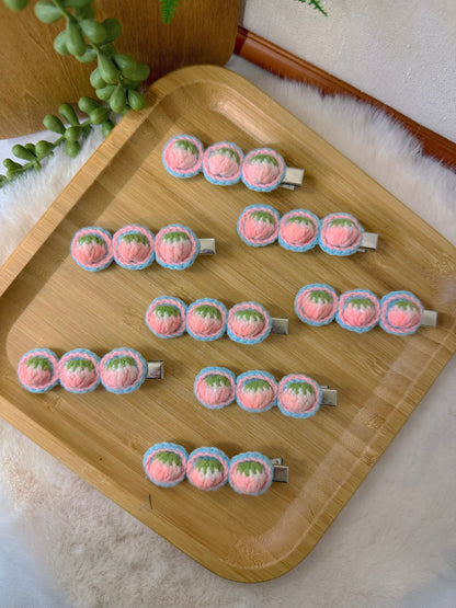 Triple Berry Charm Hair Clip