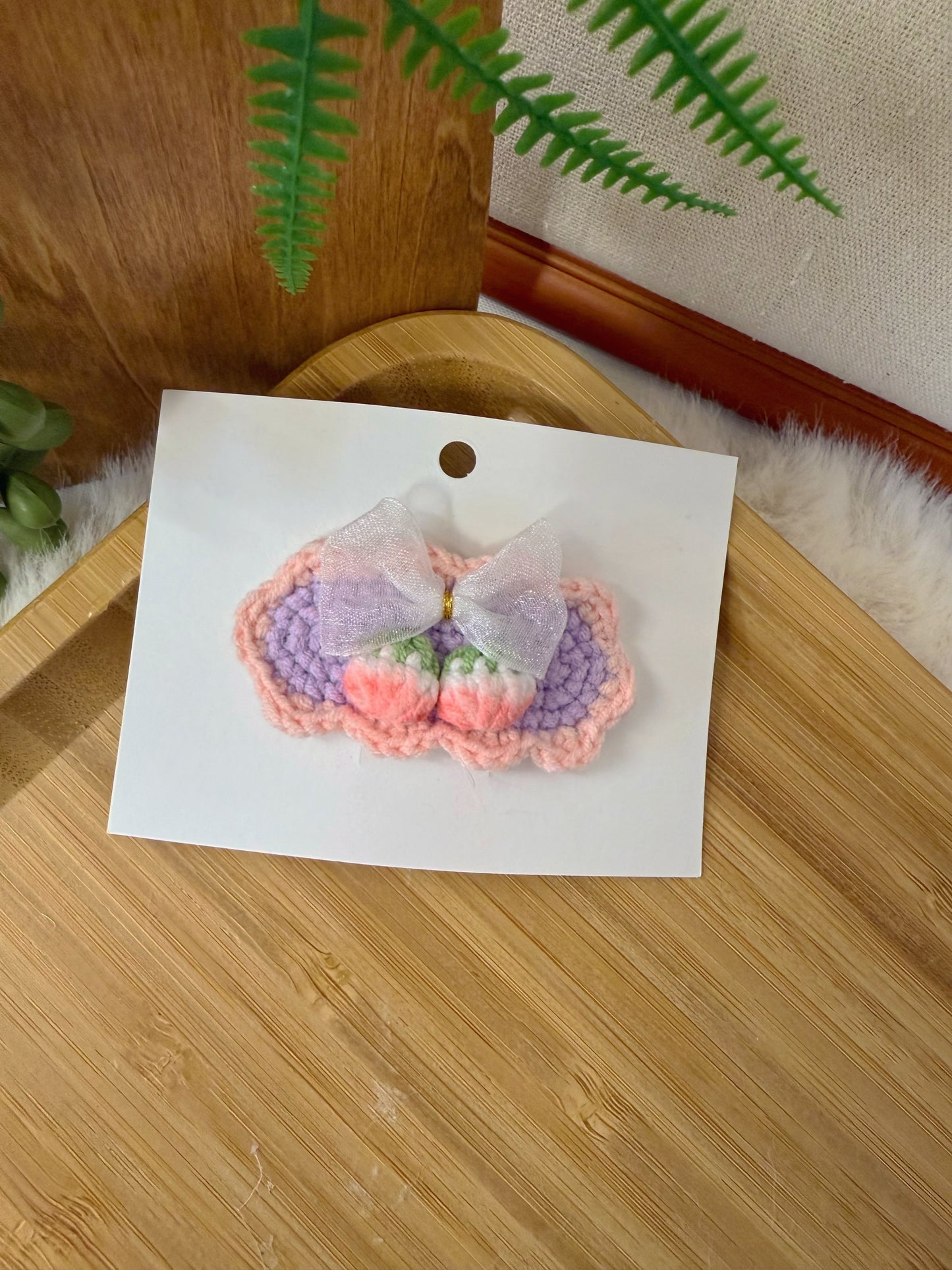 Fairy Wing Strawberry Hair Clip