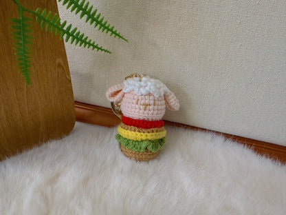 Burger Animal Key Charm