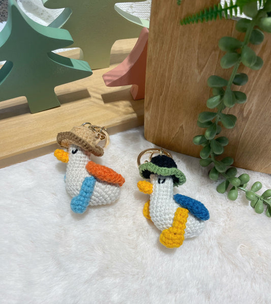 Crochet Marching Duck Keychain