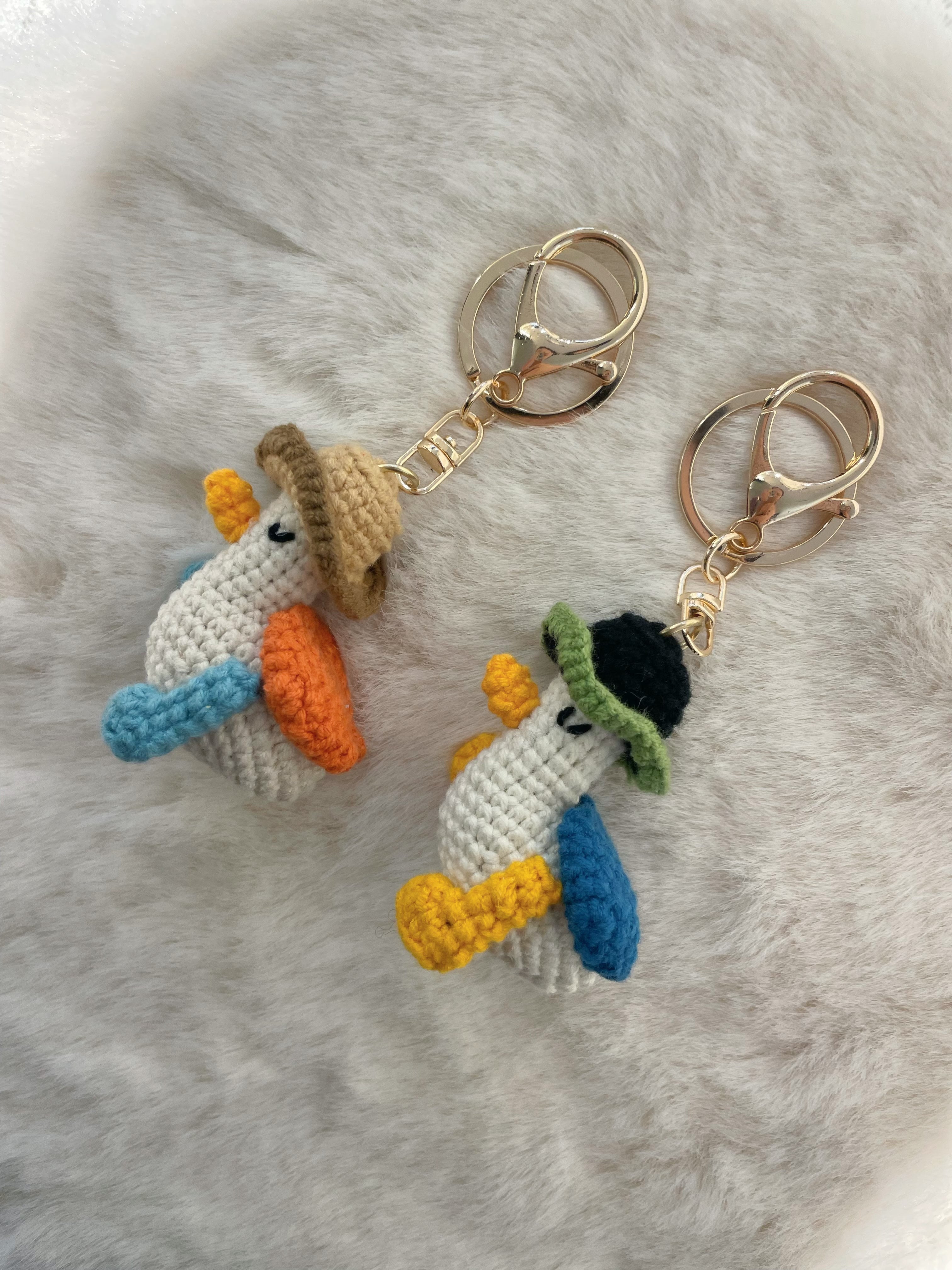 Crochet Marching Duck Keychain