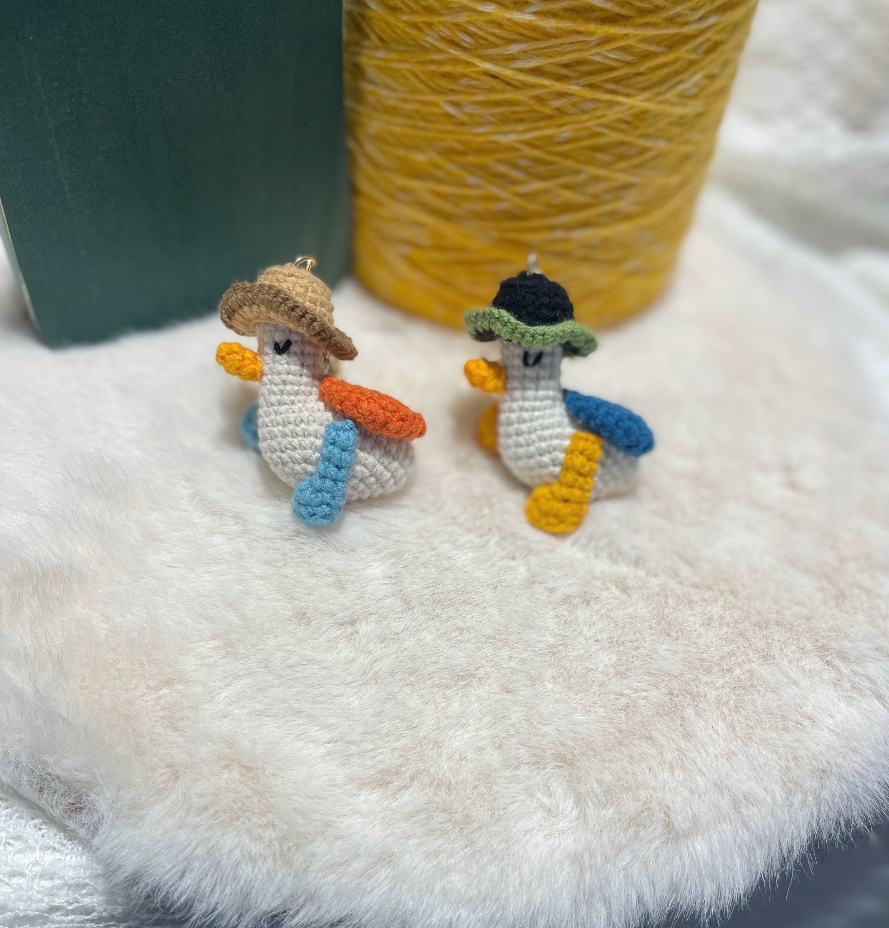 Crochet Marching Duck Keychain