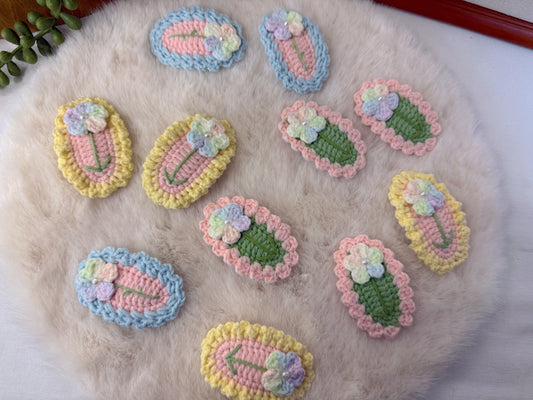 Pastel Rainbow Flower Hair Clip