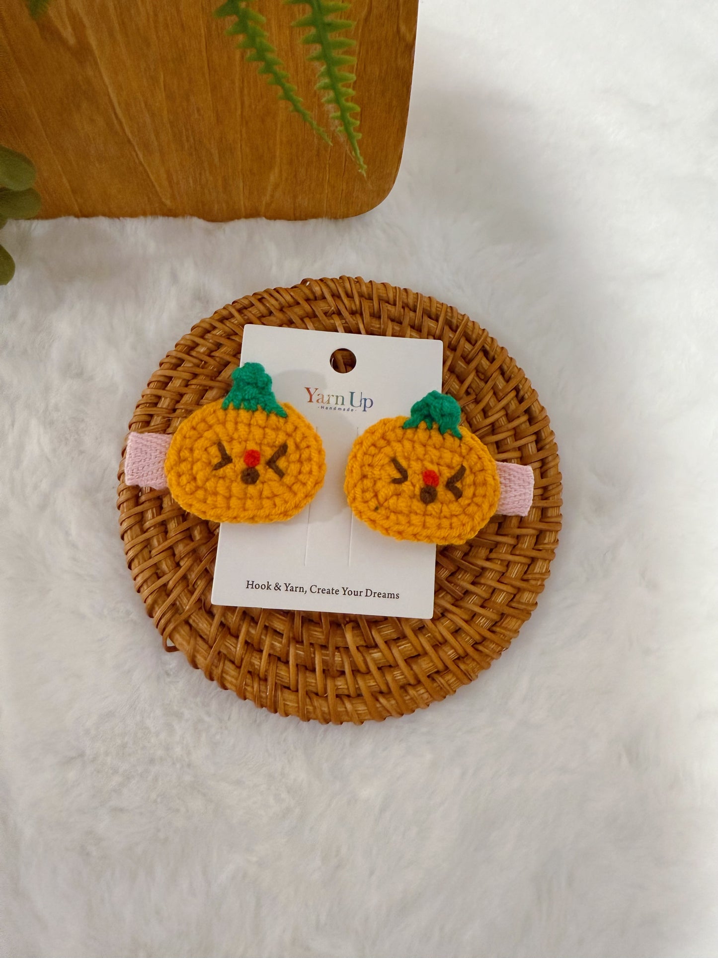 Pumpkin Baby Hair Clips