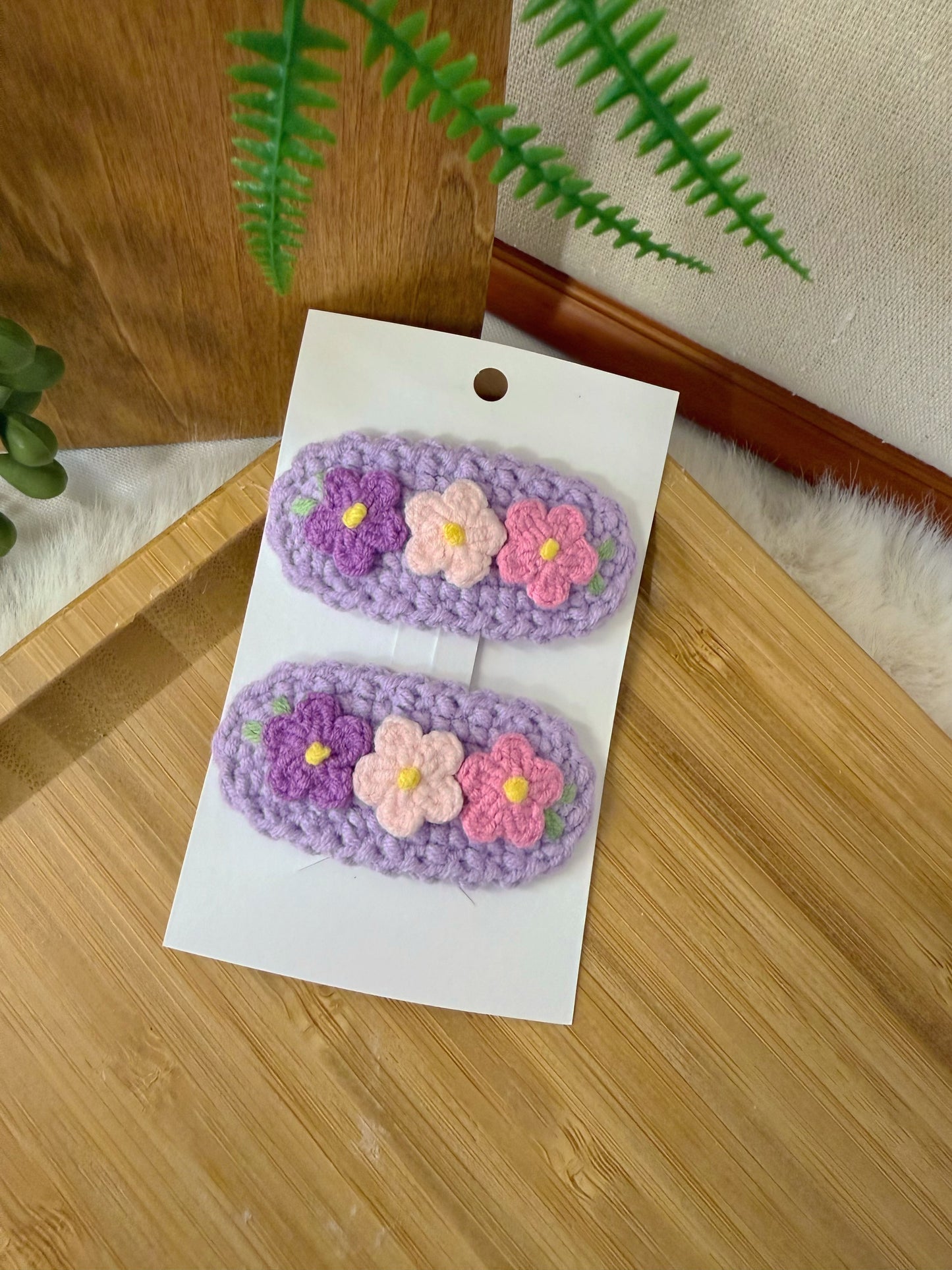 Pastel Triple Flower Hair Clip