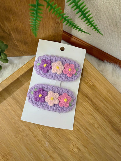 Pastel Triple Flower Hair Clip