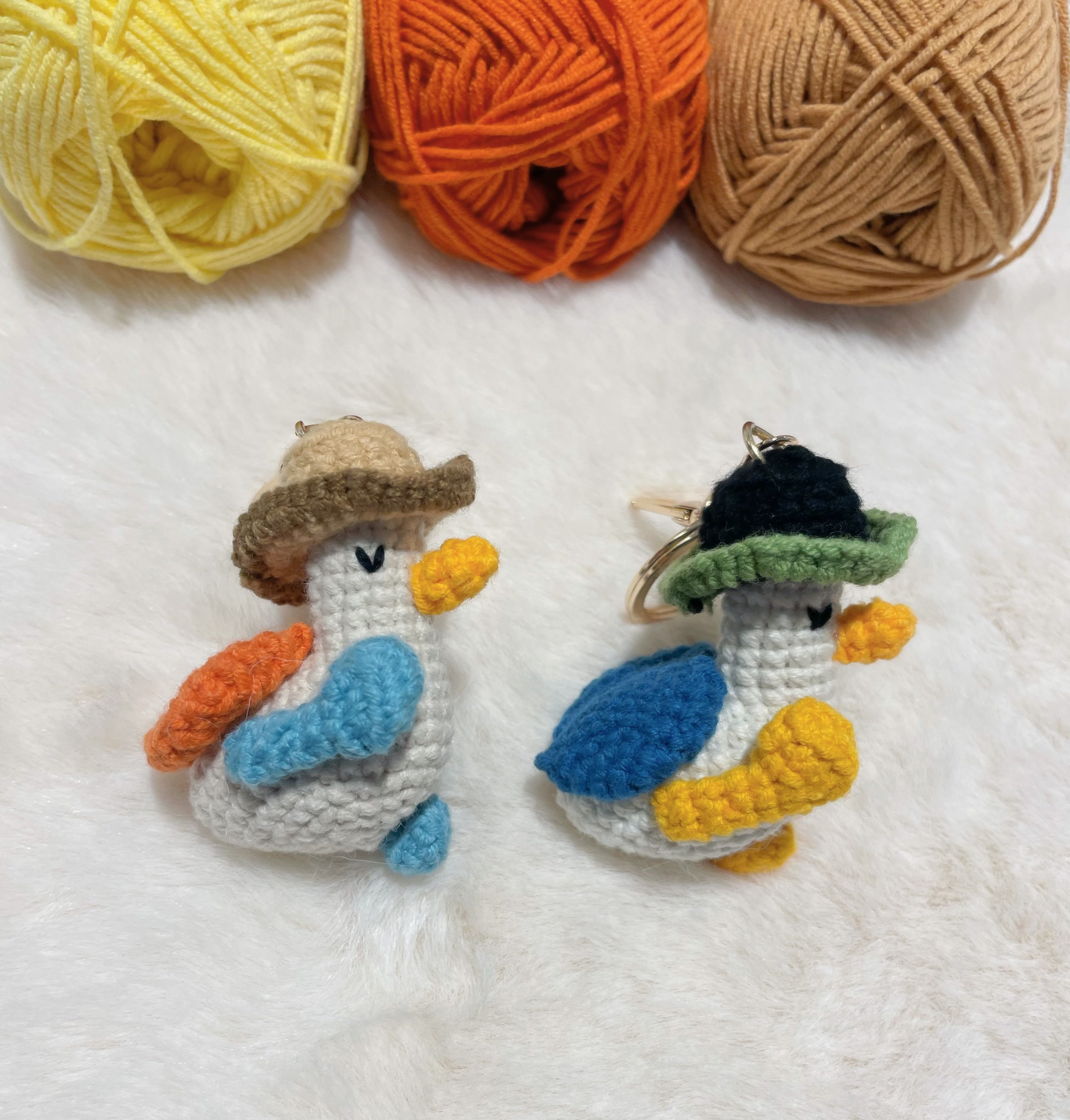 Crochet Marching Duck Keychain