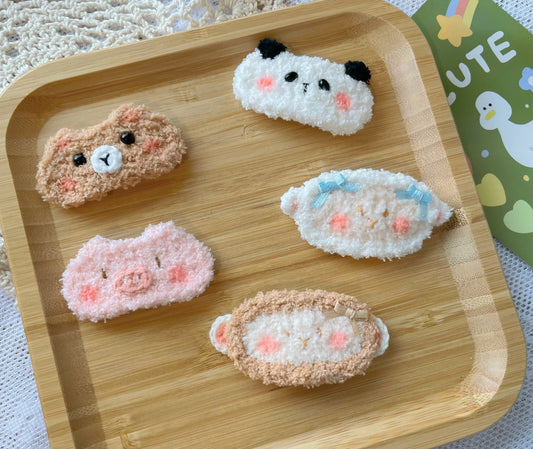 Fuzzy Animal Hair Clip
