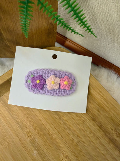 Pastel Triple Flower Hair Clip